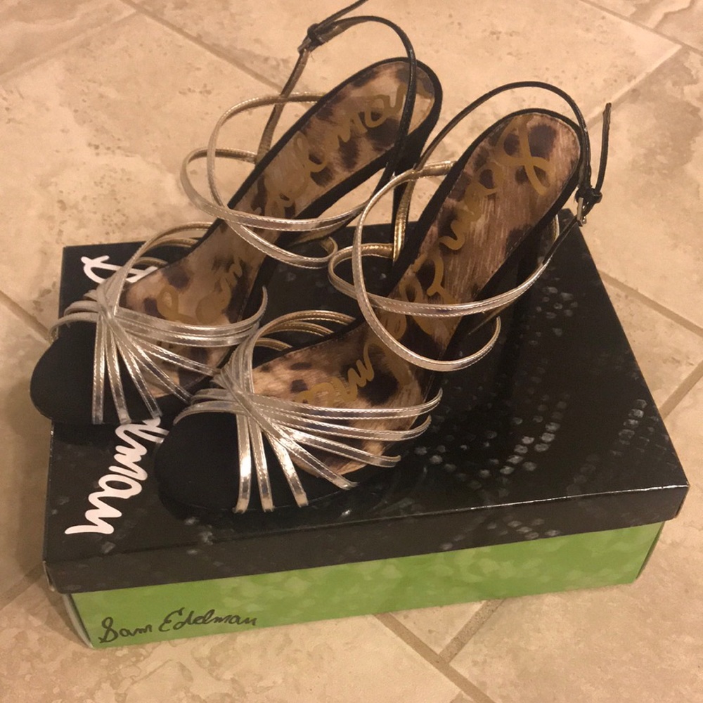 Same Edelman Silver Heels